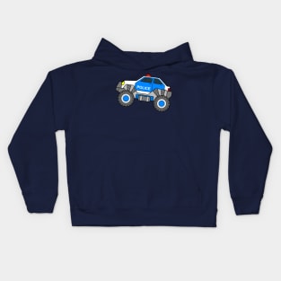 Police Monster Truck Cop Car Kids Hoodie